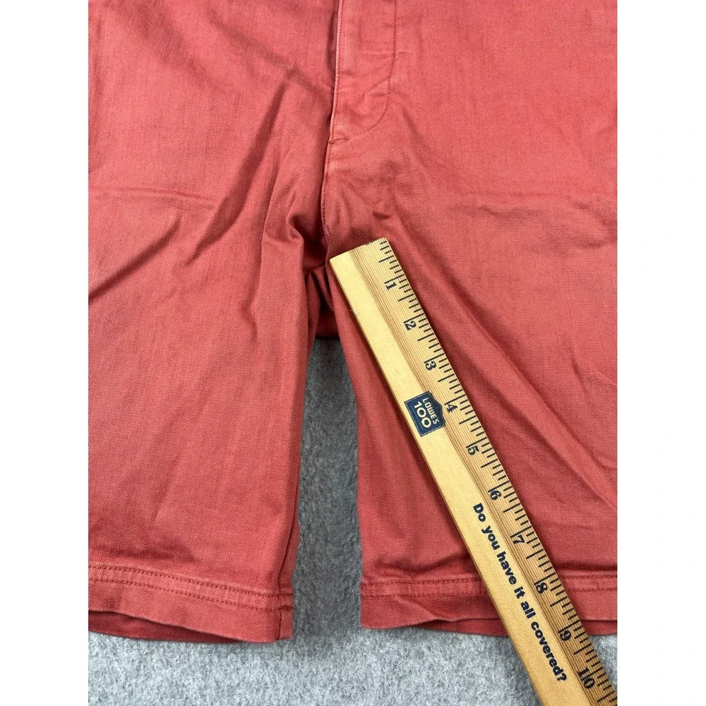 Wellen Chino Shorts Mens 33 Salmon Pink Cotton Stretch Casual Golf